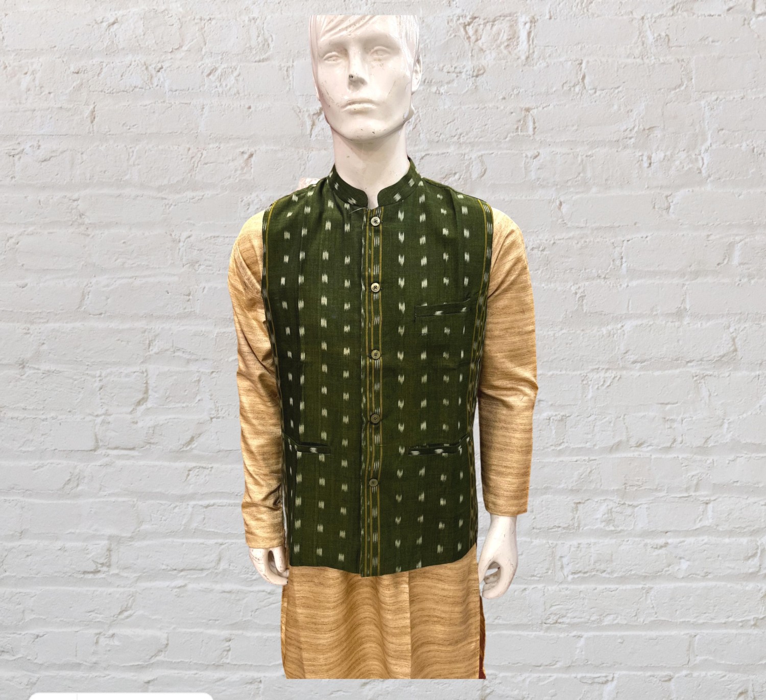 Odisha  Handloom Pure Cotton Modi Jacket For Men By YOUFUNKY