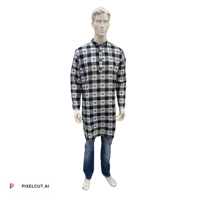 Odisha Handloom Pure Cotton Long Kurta for Men By Youfunky