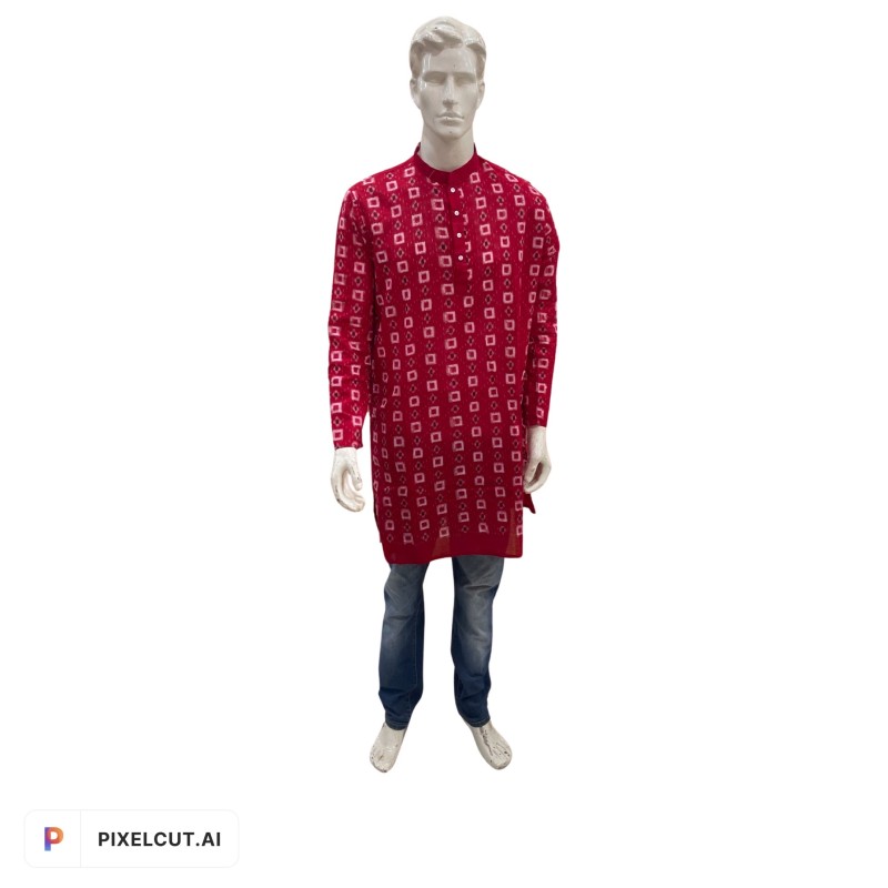 Odisha Handloom Pure Cotton Long Kurta for Men By Youfunky