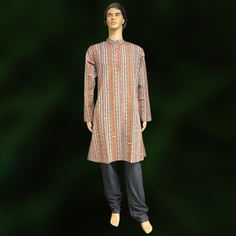 Nuapatna Handloom Cotton Weaved Full Sleeve Long Kurta for Men