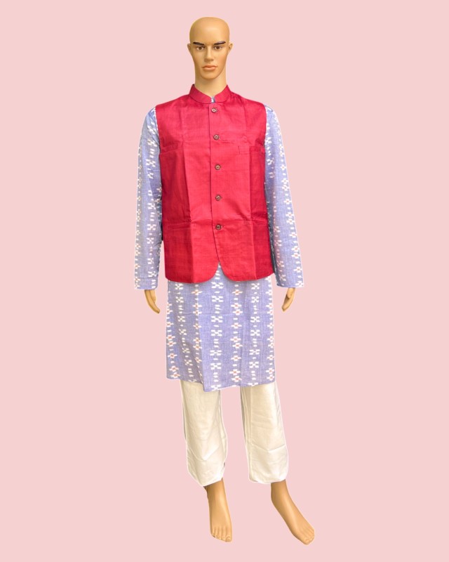 Odisha Handloom Tassar Modi Jacket for Gents By YOUFUNKY