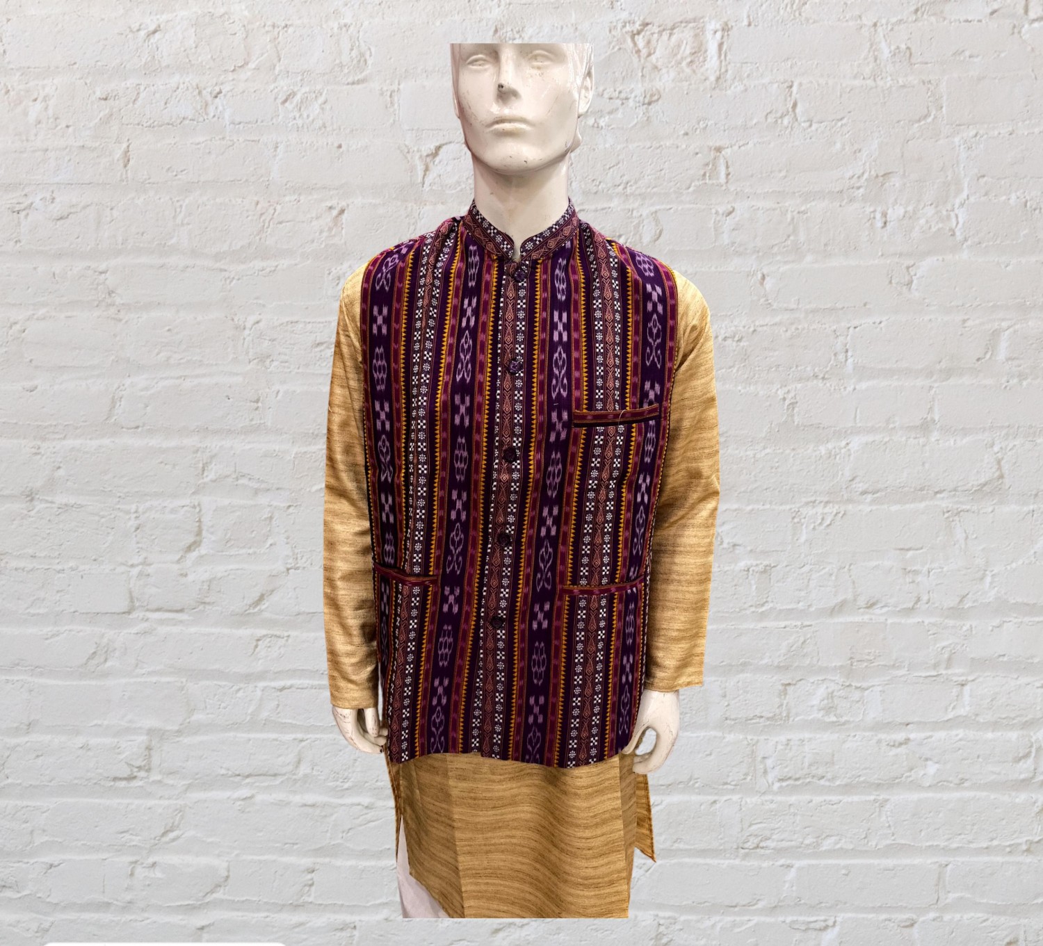 Odisha  Handloom Pure Cotton Modi Jacket For Men By YOUFUNKY