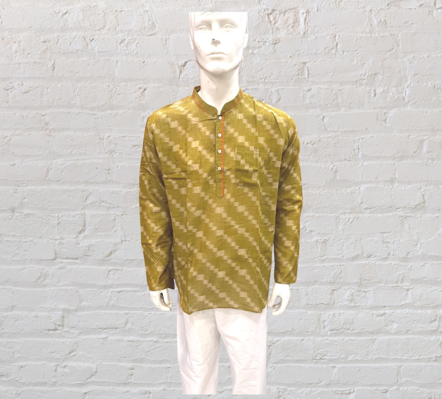 Odisha  Handloom Pure  cotton Short  Kurta full Sleeve for Men By youfunky