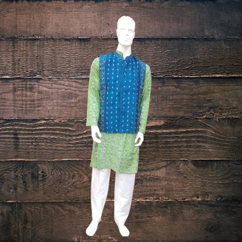 Nuapatana Handloom Cotton Weaved Modi  Jacket for Men By Youfunky