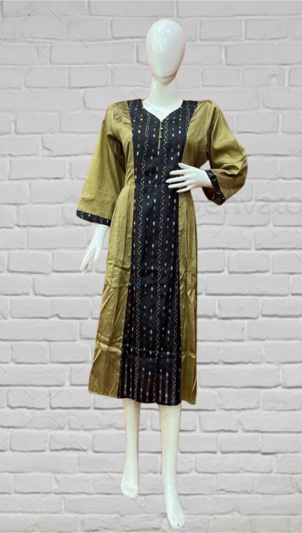 Pure Silk Handloom Full Sleeve Gown