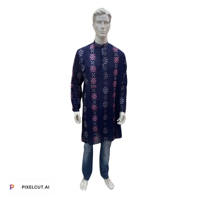 Odisha Handloom Pure Cotton Long Kurta for Men By Youfunky