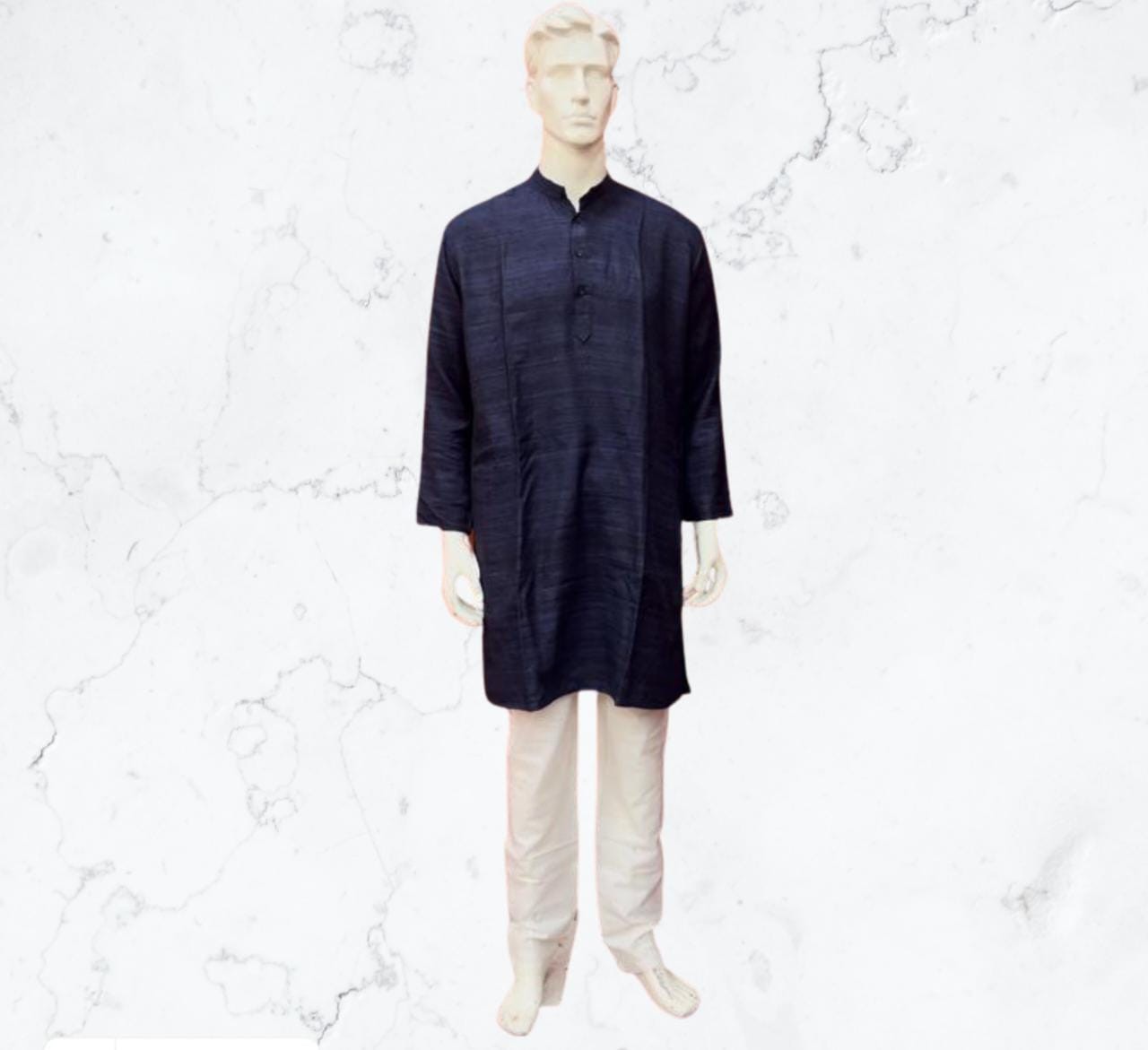 Tassar Handloom Pure Cotton Long Kurta for Men By Youfunky