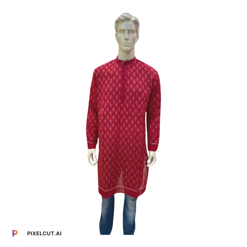 Odisha Handloom Pure Cotton Long Kurta for Men By Youfunky